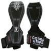 Cobra Grips Flex Model Weight Lifting Gloves Heavy Duty Straps Alternative Power Lifting Hooks Best for Deadlifts with Padded Wrist Wrap Support Bodybuilding (Medium, Black Leather) view 1