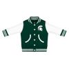Creative Knitwear College Baby NCAA Officially Licensed Letterman Varsity Jacket - Michigan State Logo - Hunter - 2T view 1