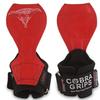 2018 Cobra Grips Flex Model Weight Lifting Gloves Heavy Duty Straps Alternative Power Lifting Hooks Best for Deadlifts with Padded Wrist Wrap Support Bodybuilding (Large, Red Rubber) view 1