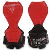 2018 Cobra Grips Flex Model Weight Lifting Gloves Heavy Duty Straps Alternative Power Lifting Hooks Best for Deadlifts with Padded Wrist Wrap Support Bodybuilding (Large, Red Rubber) view 2