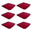 FOMANN Mens Pocket Squares Handkerchief 6 PK Wedding Party Solid Color Handkerchiefs (Light Burgundy) view 1