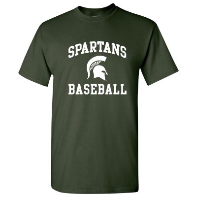 AS1095 - Michigan State Spartans Arch Logo Baseball T-Shirt - 3X-Large - Forest