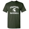 AS1095 - Michigan State Spartans Arch Logo Baseball T-Shirt - 3X-Large - Forest view 1