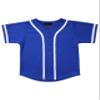 Hat and Beyond Kids Baseball Jersey Button Down T Shirts Hipster Plain Hip Hop Uniforms (06T, 5pu01_RBU.WHI) view 1