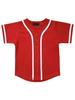 Hat and Beyond Kids Baseball Jersey Button Down T Shirts Hipster Plain Hip Hop Uniforms (08T, 5pu01_Red.WHI) view 1