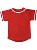 Hat and Beyond Kids Baseball Jersey Button Down T Shirts Hipster Plain Hip Hop Uniforms (08T, 5pu01_Red.WHI) view 2
