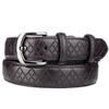 Eurosport Boys' Kids' Smooth Genuine Bonded Leather Textured Belt, Argyle, Brown, Large view 2