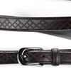 Eurosport Boys' Kids' Smooth Genuine Bonded Leather Textured Belt, Argyle, Brown, Large view 3