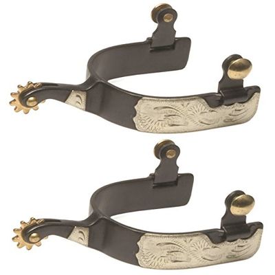 Jacks 11039 Black Steel Roping Spurs
