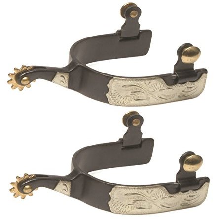 Jacks 11039 Black Steel Roping Spurs