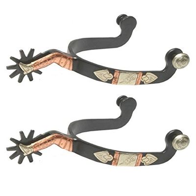 Jacks 11105 Black Steel Gal Leg Spurs