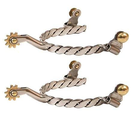 Jacks 10461-YOUTH Twisted Band Stainless Steel Spurs - Youth