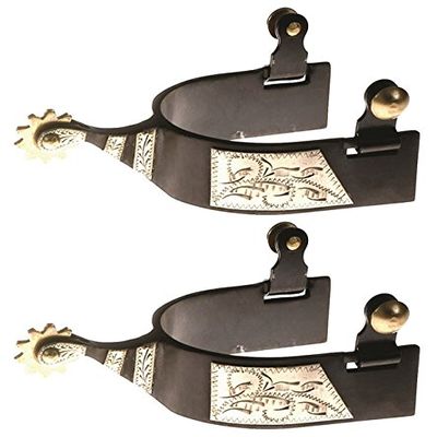 Jacks 11033 Black Steel Roping Spurs