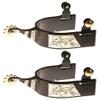 Jacks 11033 Black Steel Roping Spurs view 1