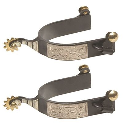 Jacks 11048 Black Steel Roping Spurs