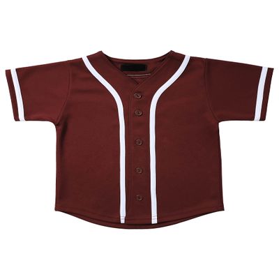 Hat and Beyond Kids Baseball Jersey Button Down T Shirts Hipster Plain Hip Hop Uniforms (08T, 5pu01_Bug.WHI)