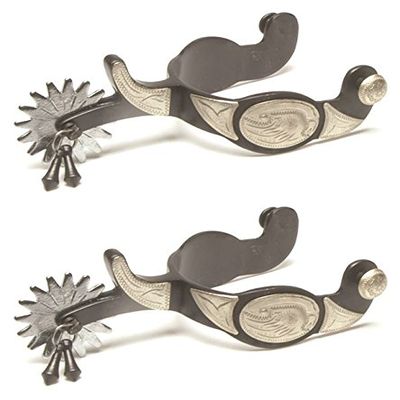 Jacks 11018 Black Steel Jingle Bob Show Spurs
