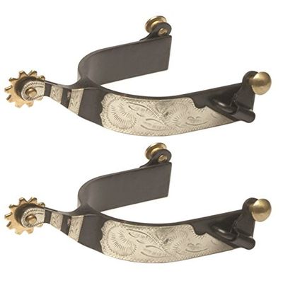 Jacks 11043 Black Steel Roping Spurs
