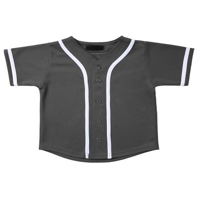 Hat and Beyond Kids Baseball Jersey Button Down T Shirts Hipster Plain Hip Hop Uniforms (04T, 5pu01_Cha.WHI)