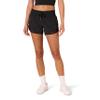 Amazon Essentials Women's Regular-Fit Athletic Ruched Waistband Woven Running Shorts with Zip Pocket, Black, Large view 1