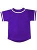 Hat and Beyond Kids Baseball Jersey Button Down T Shirts Hipster Plain Hip Hop Uniforms (04T, 5pu01_Pur.WHI) view 2
