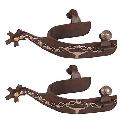 Jacks 11057 Brown Steel Spurs
