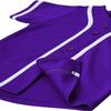 Hat and Beyond Kids Baseball Jersey Button Down T Shirts Hipster Plain Hip Hop Uniforms(06T, 5pu01_Pur.WHI) view 3