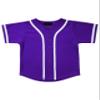 Hat and Beyond Kids Baseball Jersey Button Down T Shirts Hipster Plain Hip Hop Uniforms (10T, 5pu01_Pur.WHI) view 1