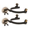 Jacks 10478 Black Steel Jingle Bob Spurs view 1