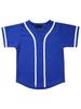 Hat and Beyond Kids Baseball Jersey Button Down T Shirts Hipster Plain Hip Hop Uniforms (08T, 5pu01_RBU.WHI) view 1