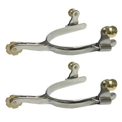 Jacks 10472-MEN Mens Stainless Steel Roper Spurs