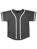 Hat and Beyond Kids Baseball Jersey Button Down T Shirts Hipster Plain Hip Hop Uniforms (03T, 5pu01_Cha.WHI) view 1