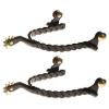 Jacks 112-L Lady Black Steel Twisted Spurs view 1