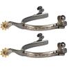 Jacks 11120-L Ladies Midnight Blue Steel & Silver Roping Spurs view 1