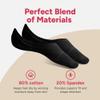 Eedor Women's No Show Socks, Comfy and Breathable Non-Slip, Low Cut Invisible Liner Socks for Casual and Formal Wear, Durable, Soft, Stretchable Fabric - 3 Pairs, Medium, Size 7-8 - Black view 4