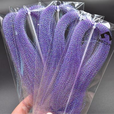 10 Packs Crystal Flash Fly Fishing Line Fly Tying Material for Fishing Lure Dry Flies (10 Packs Pearl Purple)