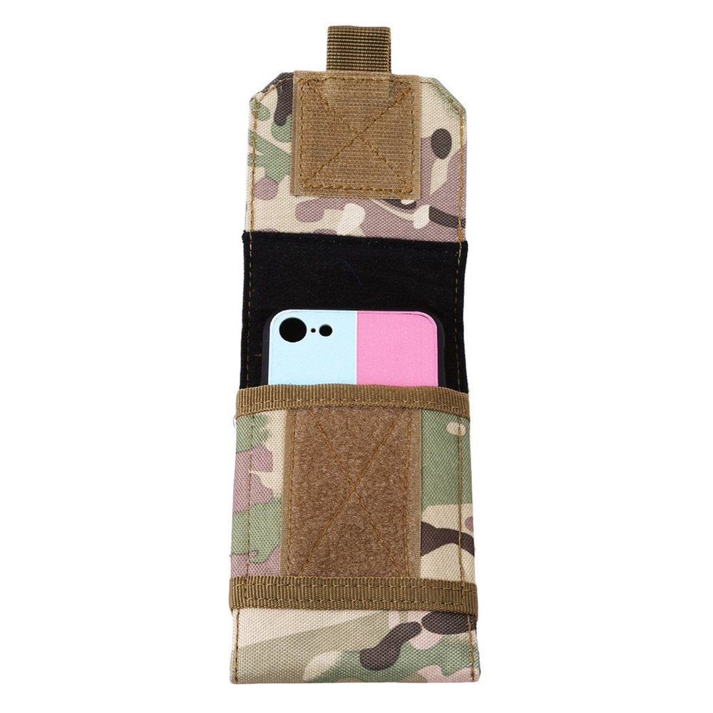 Myhouse Men's Pockets Outdoor Multi-functional Tactical Mobile Phone Pockets (CP camouflage (khaki), Five inches)