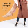 Eedor Women's No Show Socks, Comfy and Breathable Non-Slip, Low Cut Invisible Liner Socks for Casual and Formal Wear, Durable, Soft, Stretchable Fabric - 3 Pairs, Medium, Size 7-8 - Beige view 3