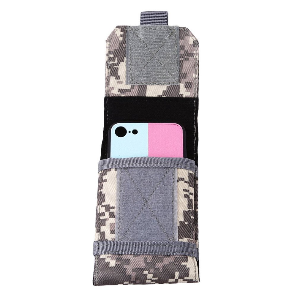 Myhouse Men's Pockets Outdoor Multi-functional Tactical Mobile Phone Pockets (ACU camouflage (gray), Five inches)