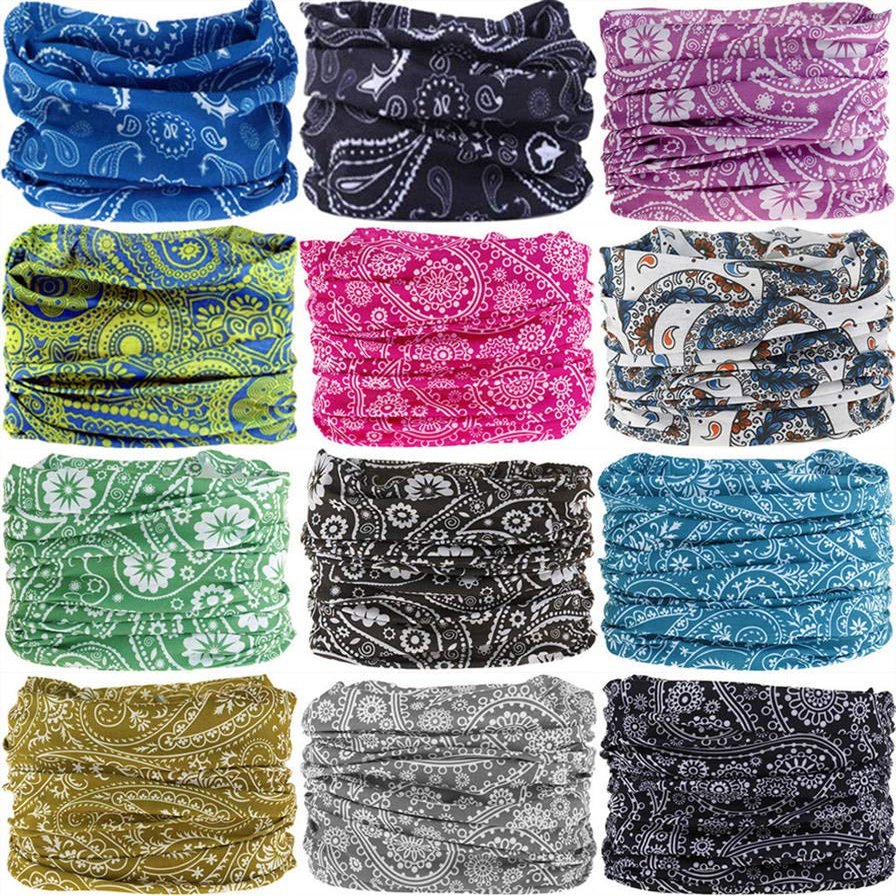 VANCROWN Headband Head Wrap Headwear Sport Sweatband 280 Patterns 12 in 1 Magic Scarf 12PCS 9PCS & 6PCS (12PCS.Paisley)