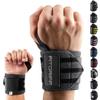 Fitgriff Wrist Wraps for Weightlifting (18") Heavy-Duty Support for Gym, Bench Press, and Pushups (1 Pair) - for Men and Women (Grey/Black) view 1