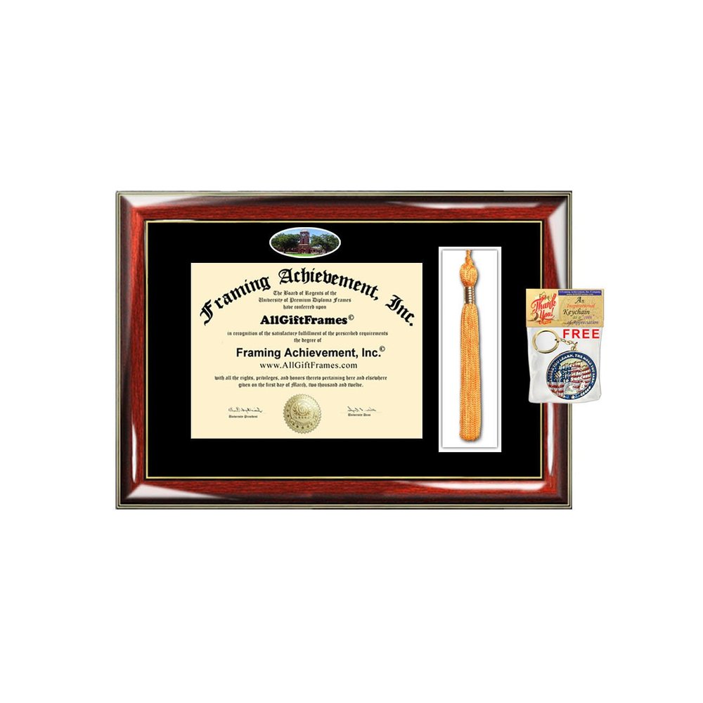 AllGiftFrames HardinSimmons University Diploma Tassel Frame HSU School Campus Photo Custom Tassel College Degree Double Framing Document Graduation Gift Bachelor Master MBA Doctorate PHD Certificate