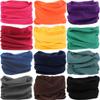 VANCROWN Neck Gaiter Headband Headwear Head Wrap Face Mask Magic Scarf Bandana for Men and Women (12PCS.Solid Color.4) view 1