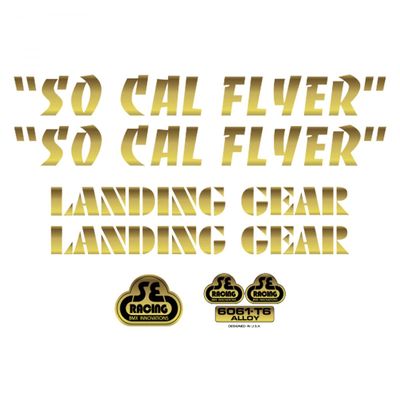SE Bikes So Cal Flyer Decal Set Null Gold