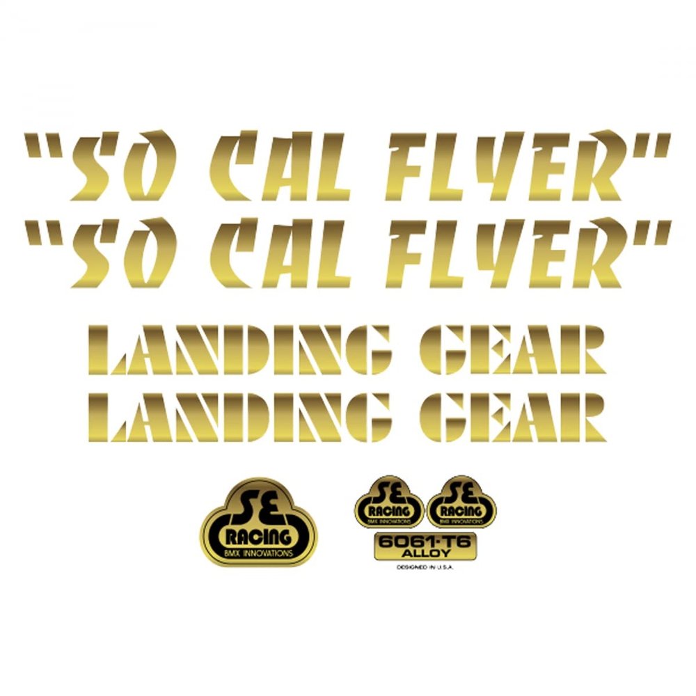 SE Bikes So Cal Flyer Decal Set Null Gold