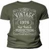 50th Birthday Gift Shirt for Men - Vintage 1976 Top Notch Perfection - Military-4X
