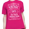 50th Birthday Gift Shirt for Men - Vintage 1976 Top Notch Perfection - Heliconia-2X view 3