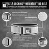 Element 26 Self-Locking Weight Lifting Belt - Premium Weightlifting Belt for Serious Functional Fitness, Weightlifting, and Olympic Lifting Athletes - Squat, Deadlift for Men & Women (Medium, White) view 3