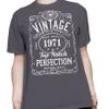 50th Birthday Gift Shirt for Men - Vintage 1976 Top Notch Perfection - Charcoal-2X view 3