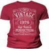 50th Birthday Gift Shirt for Men - Vintage 1976 Top Notch Perfection - Red-2X view 1